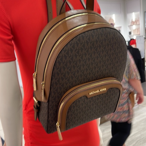 Michael Kors Backpack Bag Jaycee Md Backpack Brown Braun 35S2G8TB2B - Picture 10 of 16